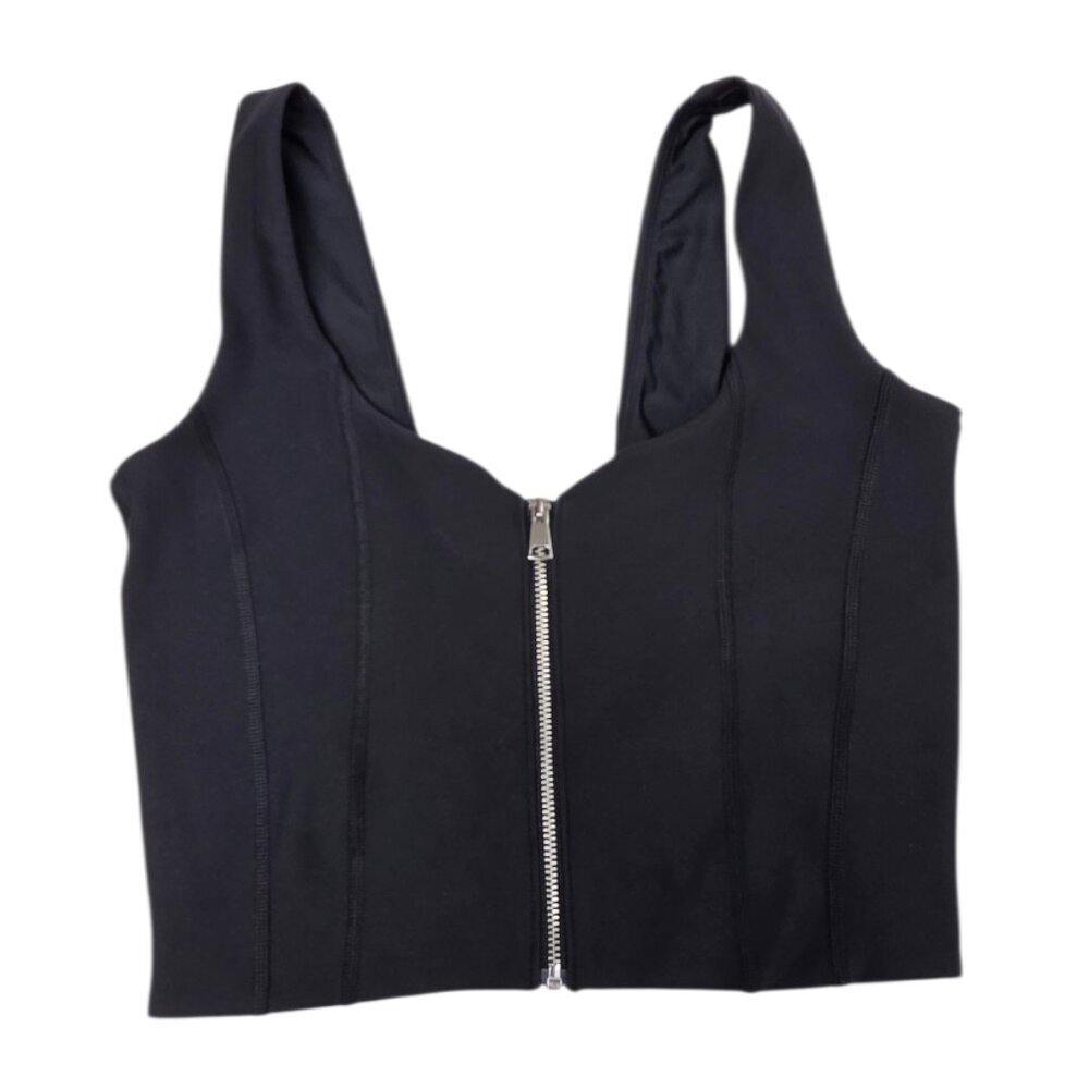 Abercrombie & Fitch YPB Zip Up Crop Top, Athletic, Tank, Gym, Size Medium